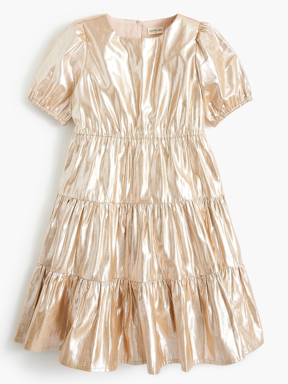 EUC Crewcuts Tiered Gold Shimmer Dress Size 10